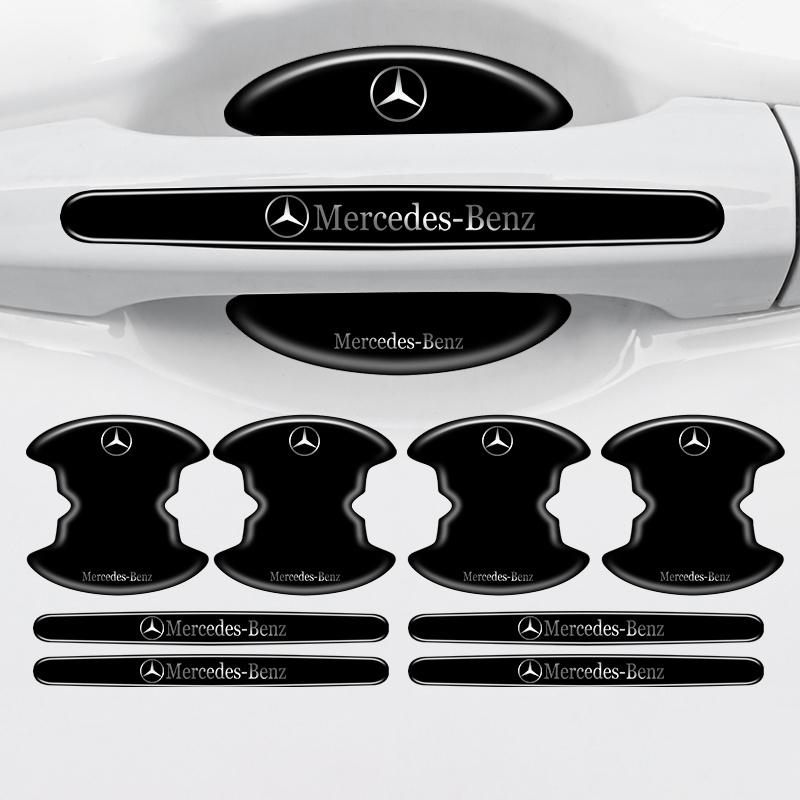CQP1 4/8Pcs Car Door Handle Protective Anti-scratch Stickers For Mercedes Benz W211 W203 W204 W210 W124 AMG W202 W212 Car Accessories