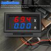0-100V 10A Digital Voltmeter Ammeter Dual Display Voltage Detector Current Meter Panel Amp Volt Gauge 0.28" Red Blue LEDHot