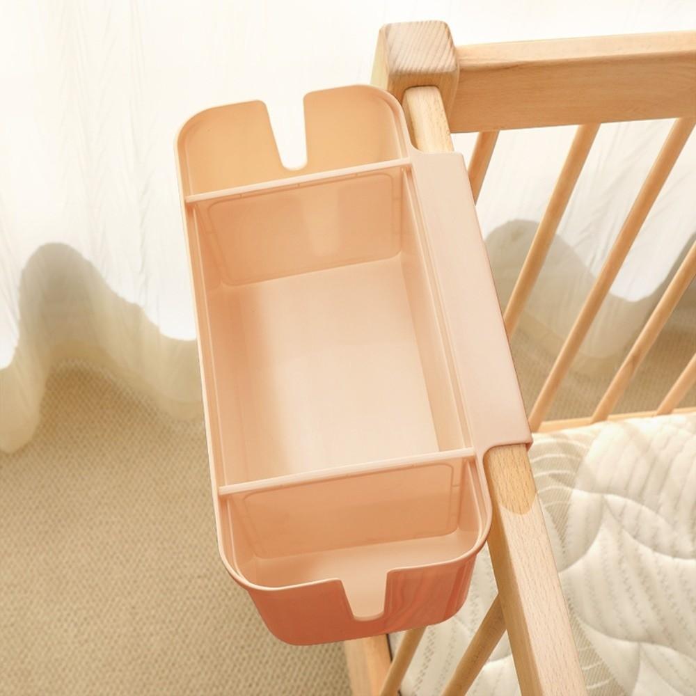 Large Capacity Bedside Storage Rack Partition Plastic Bedside Hanging Basket Adjustable Hanging Storage Rack Bedroom