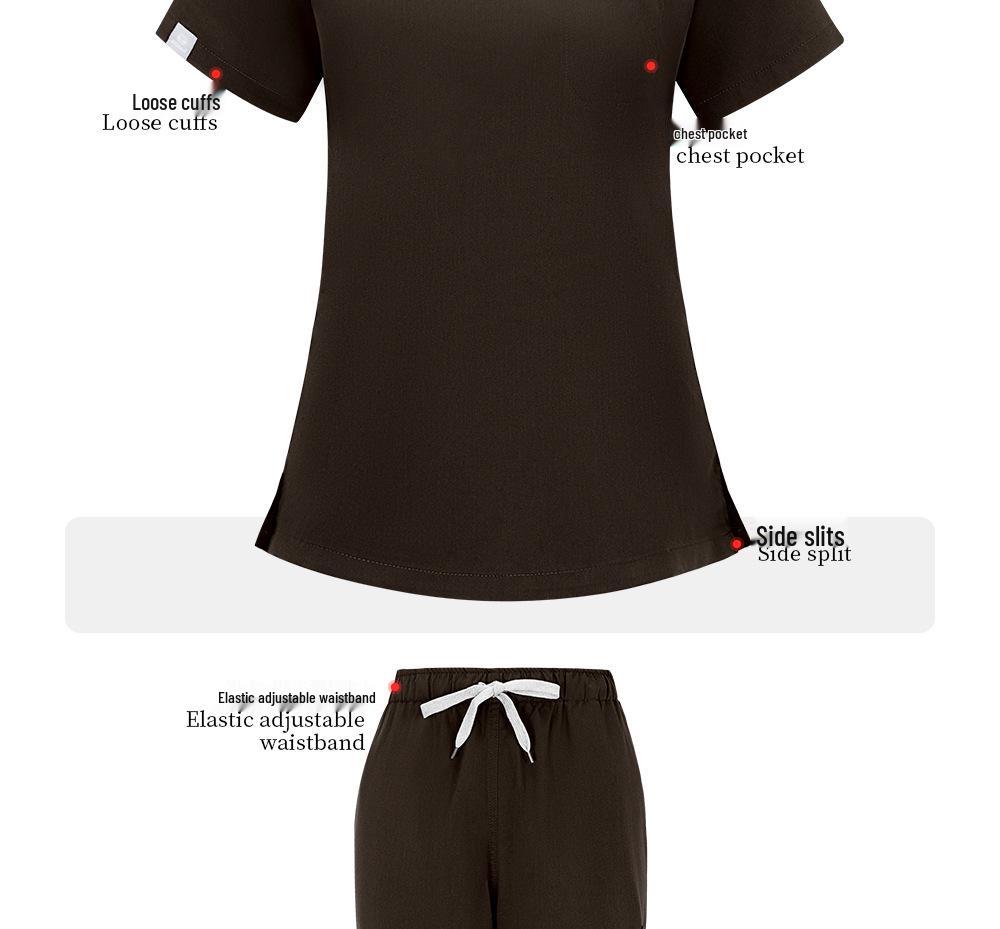 Восьмицветный медсестринский костюм-скраб - Дышащая, влагоотводящая женская униформа для ветеринарных клиник