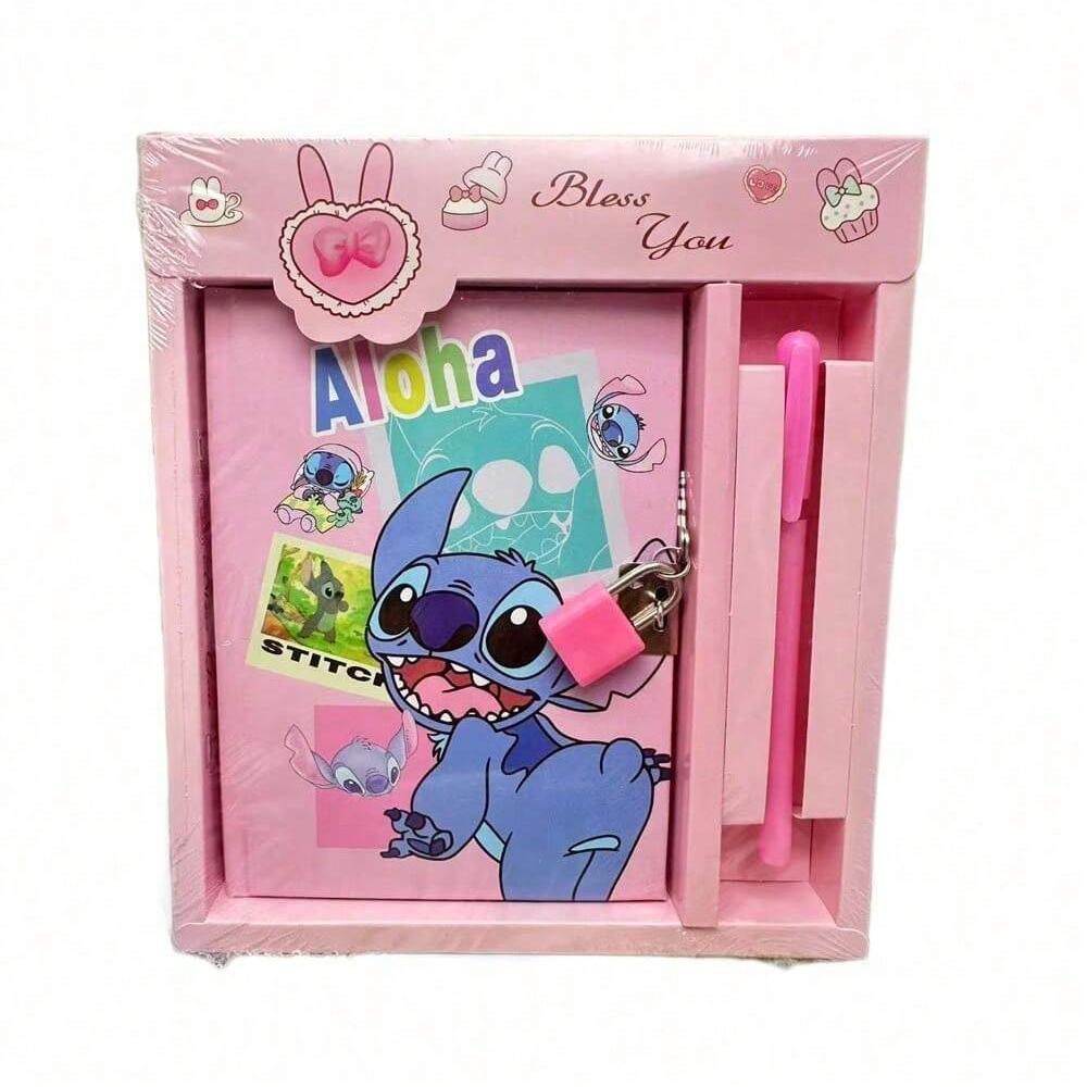 MINISO Набор мультяшных персонажей с замком Милый аниме блокнот Лило и Стич Комбинация Блокнот с вырезом в твердой коробке Замок Книга Подарки