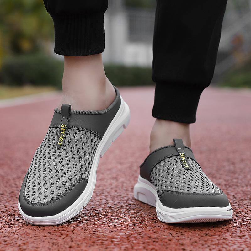 Женские сандалии, тапочки-слайды, мягкие мюли, мокасины, мужские кроссовки без спинки, повседневные мужские сабо, большие размеры