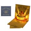3D Pop-up Торт С Днем Рождения Светодиодная Подсветка Складные Бумажные Карточки на День Рождения