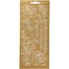 Roses Peel Off Stickers - Gold - 1 Pc