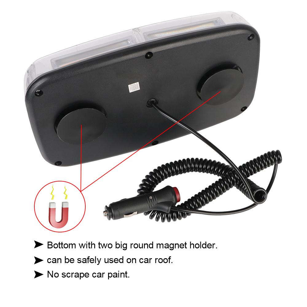 Автомобильная стробоскопическая сигнальная лампа Аварийная сигнальная лампа Проблесковый маячок на крыше автомобиля DC12 ~ 24 В Желтый светодиод COB Потолочная лампа Автомобильные фары Полицейская мигалка