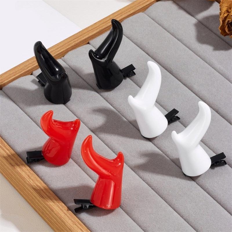 Зажим для волос в виде рогов оленя, Хэллоуин, Рожки, Плоский зажим, Хэллоуинская заколка, Рога, Элегантный зажим для волос для косплея