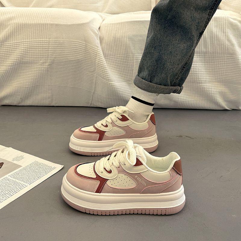 Spring New Little White Shoes Children's High-value Sports Shoes Muffin Platform Casual Shoes Campus Lightweight Board Shoes