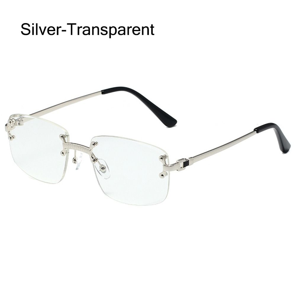 High Quality Cut Edge Rectangular Sunglasses Rimless Gradient Lens Shades for Women & Men