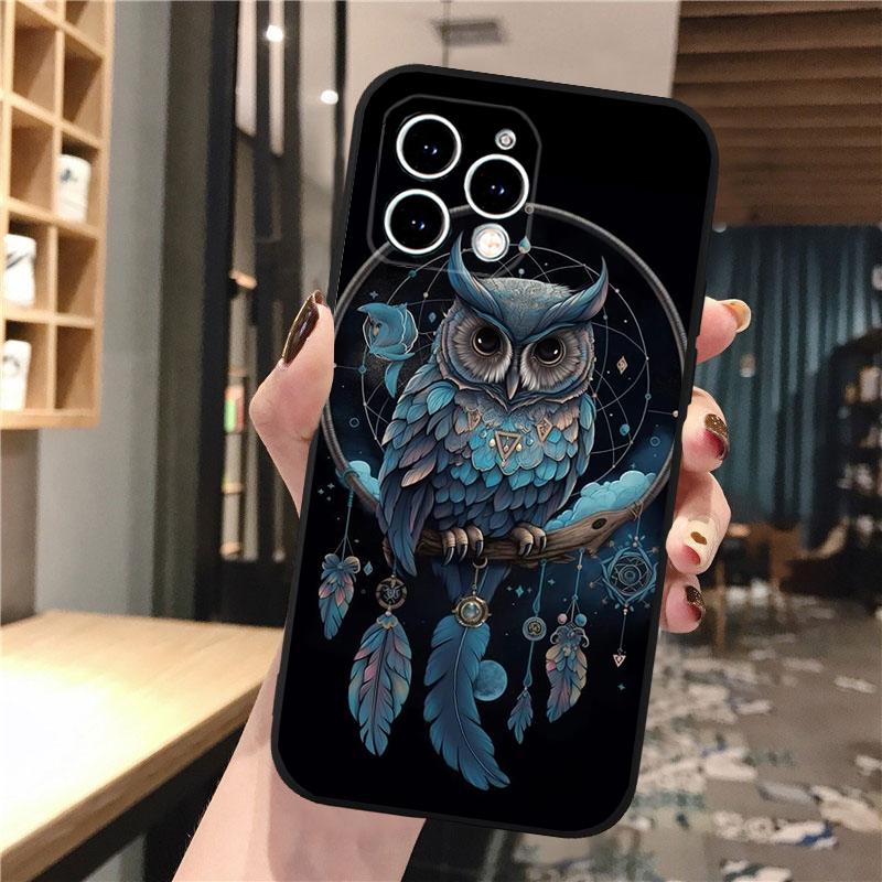 Чехол для телефона с совой для iphone 17 Pro Max Air 16 15 14 13 Pro Max 15 16 Pro 15Plus Корпус