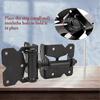 Heavy Duty Self Closing Gate Hinges for Wooden Fences Gates, 90 Degree Adjustable Gate Door Hinges Hardware Kit 2 Pack