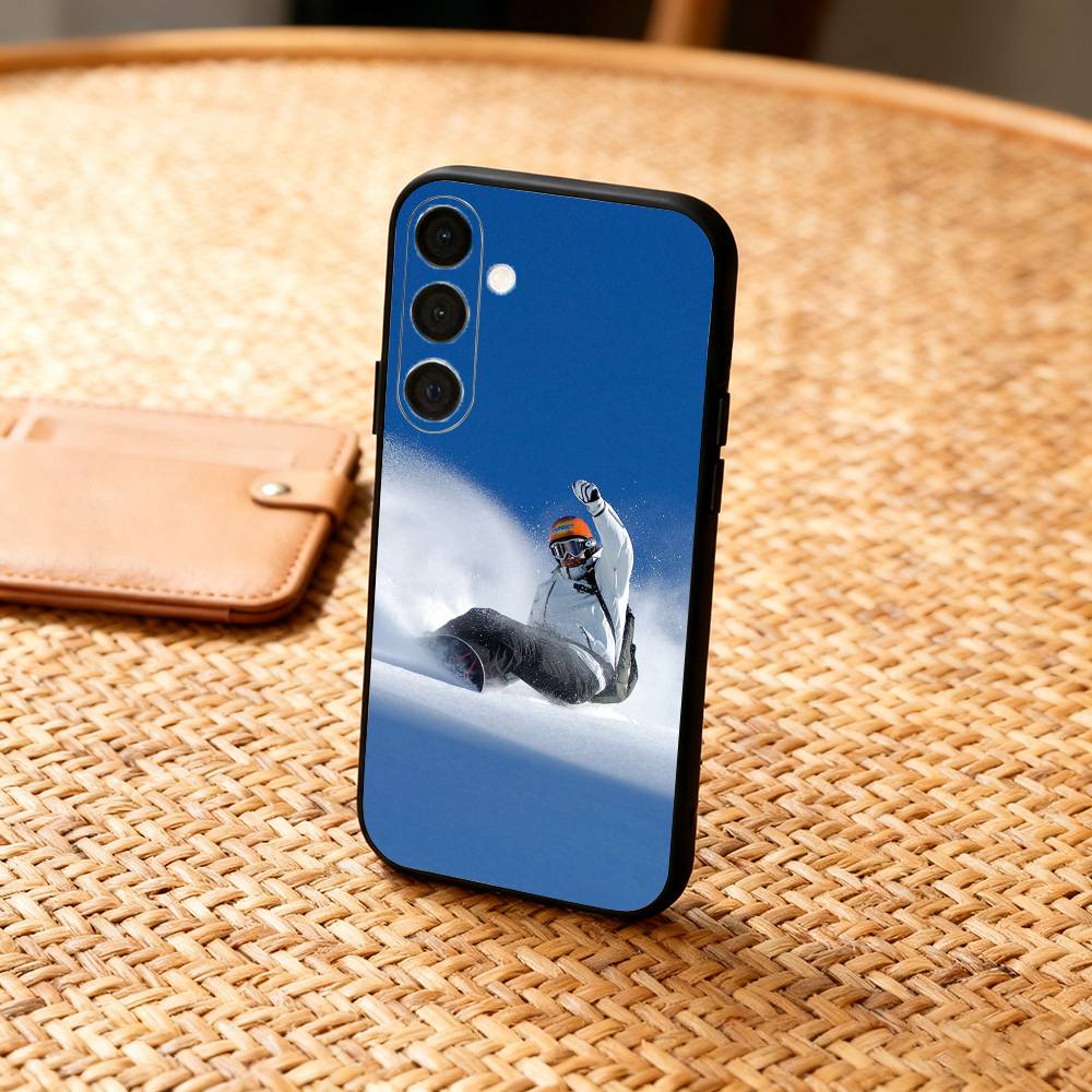 S-Snow Snowboard Ski Phone Case For Samsung A73,72,71,53,52,51,22,91,80, Soft Black Cover
