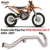 Motorcycle Exhaust Escape Modify System Front Link Pipe Connect original Muffler 50.5mm Slip On For KTM 450 EXC For KTM450 SX-F