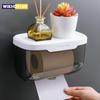 Waterproof  Wall Mount Tissue Holder Box for Bathroom Toilet Paper Holder Storage Rack Punch-Free Storage Box Kitchen Supplies