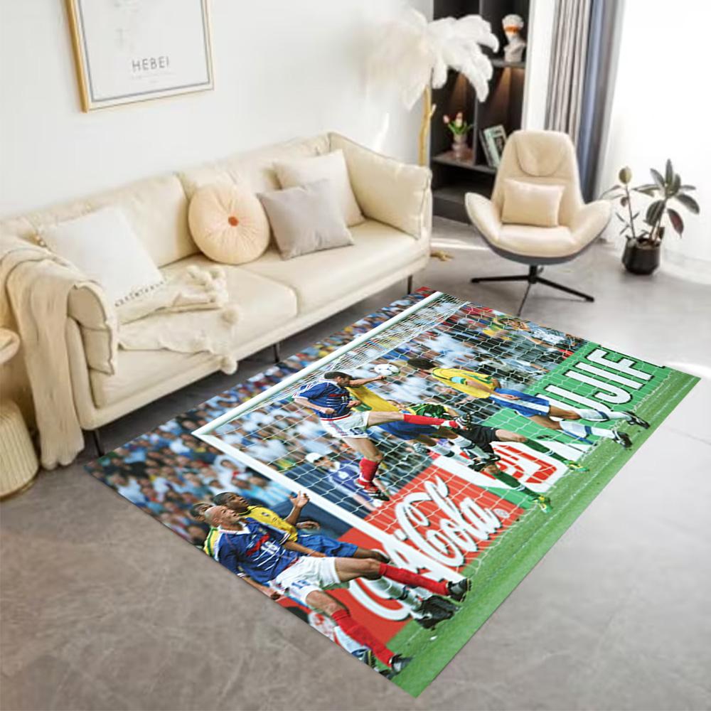Footballer Ground Carpet Design for Dining Room Study room Foyer Game Room Anti-slip Rug Decorate Offices Best for Christmas