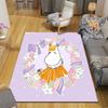 Moomin2 Flannel Pattern Square Carpet,Area Rug,Carpet Rug for Living Room Bedroom Sofa Playroom Decor,Non-slip Floor Mat