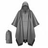 3 In 1 Waterproof Adult Long Raincoat Women Men Rain Coat Jacket Hooded Poncho for Outdoor Hiking Travel Fishing Rainwear Suit