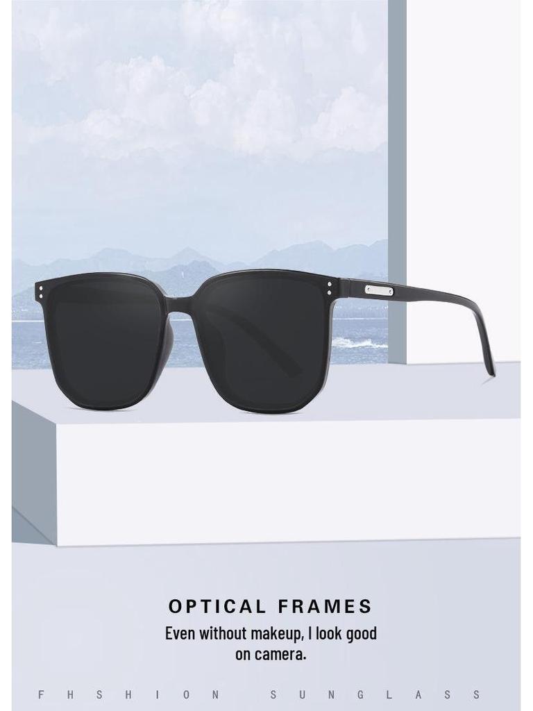 Большие квадратные солнцезащитные очки с градиентом заката для женщин – Премиальная защита от солнца с румяно-розовым оттенком