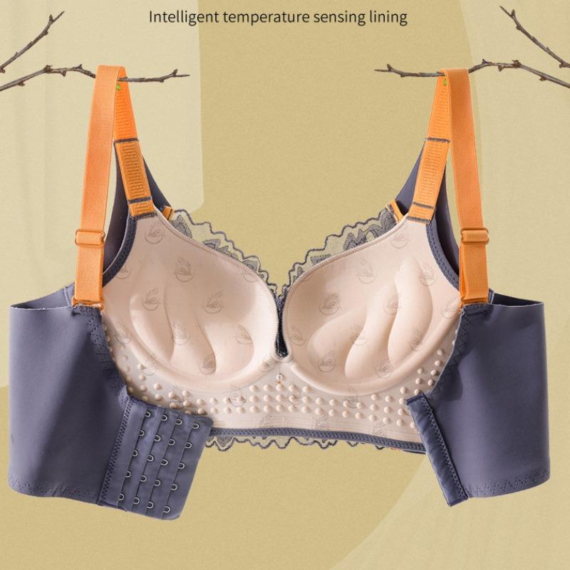 Теплое нижнее белье без стального кольца, бюстгальтер с боковым сбором, антипровисающий бюстгальтер с боковой грудью