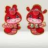 1 Pair Chinese Lunar 2025 Snake Year Wall Sticker New Year Lucky Sticker  Spring Festival Supplies