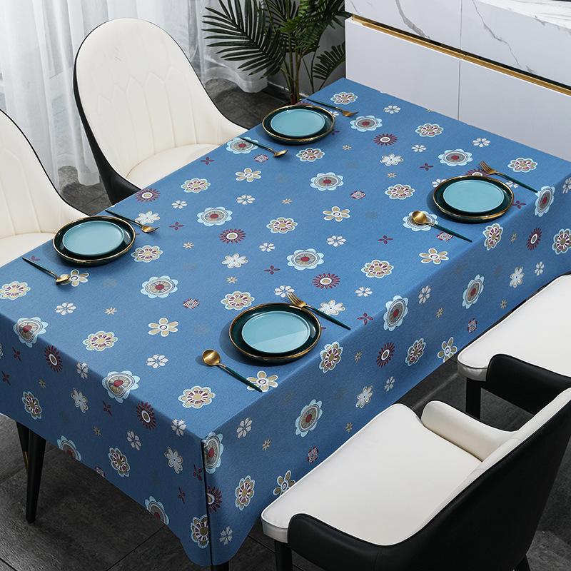 Маленькие свежие стильные бытовые скатерти для украшения стола в гостиной, прямоугольная водонепроницаемая и маслостойкая скатерть