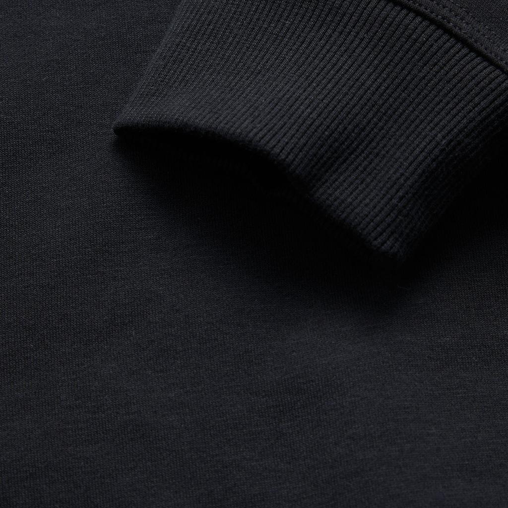 Li Ning Sports Lifestyle Series Fashion Casual Streetwear American Vintage Letter Print Флисовая теплая толстовка Мужская толстовка черного цвета AWDU679-3