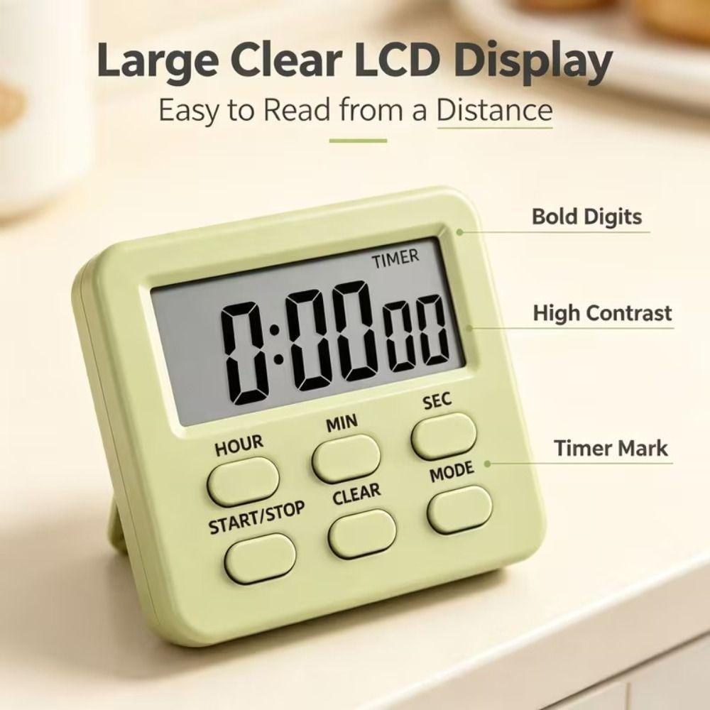 Dual-Mode Countdown Timer Large LCD Display Gym Timer Stand Digital Timer Students