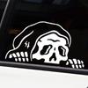 Peeking Skeleton Car Decal Водонепроницаемые наклейки на Хэллоуин со скелетом Реалистичные наклейки с изображением черепа ужасов Готическое украшение для автомобиля для путешествий