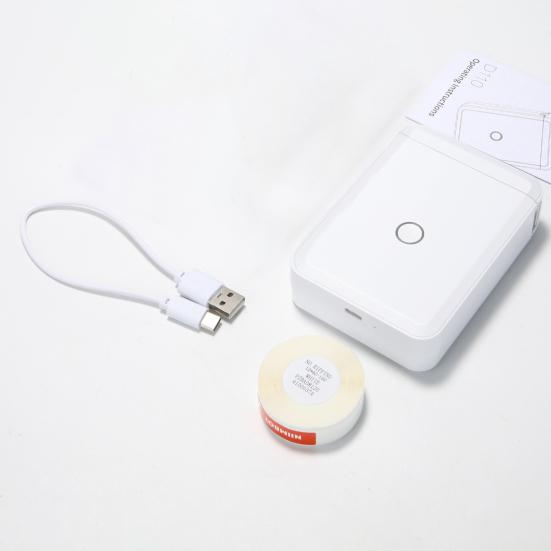 Мини-принтер этикеток Портативный Bluetooth-совместимый Бесплатное редактирование изображения Вставка не требует чернил Перезаряжаемый Совместимость с iOS для Android