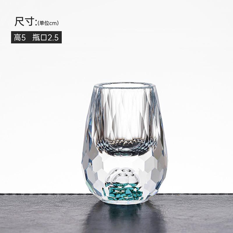 Креативная хрустальная рюмка для байцзю, высококлассная рюмка «Цзиньшань», рюмка для байцзю с золотой фольгой, бытовой набор рюмок на один глоток, винный набор, подарочная упаковка