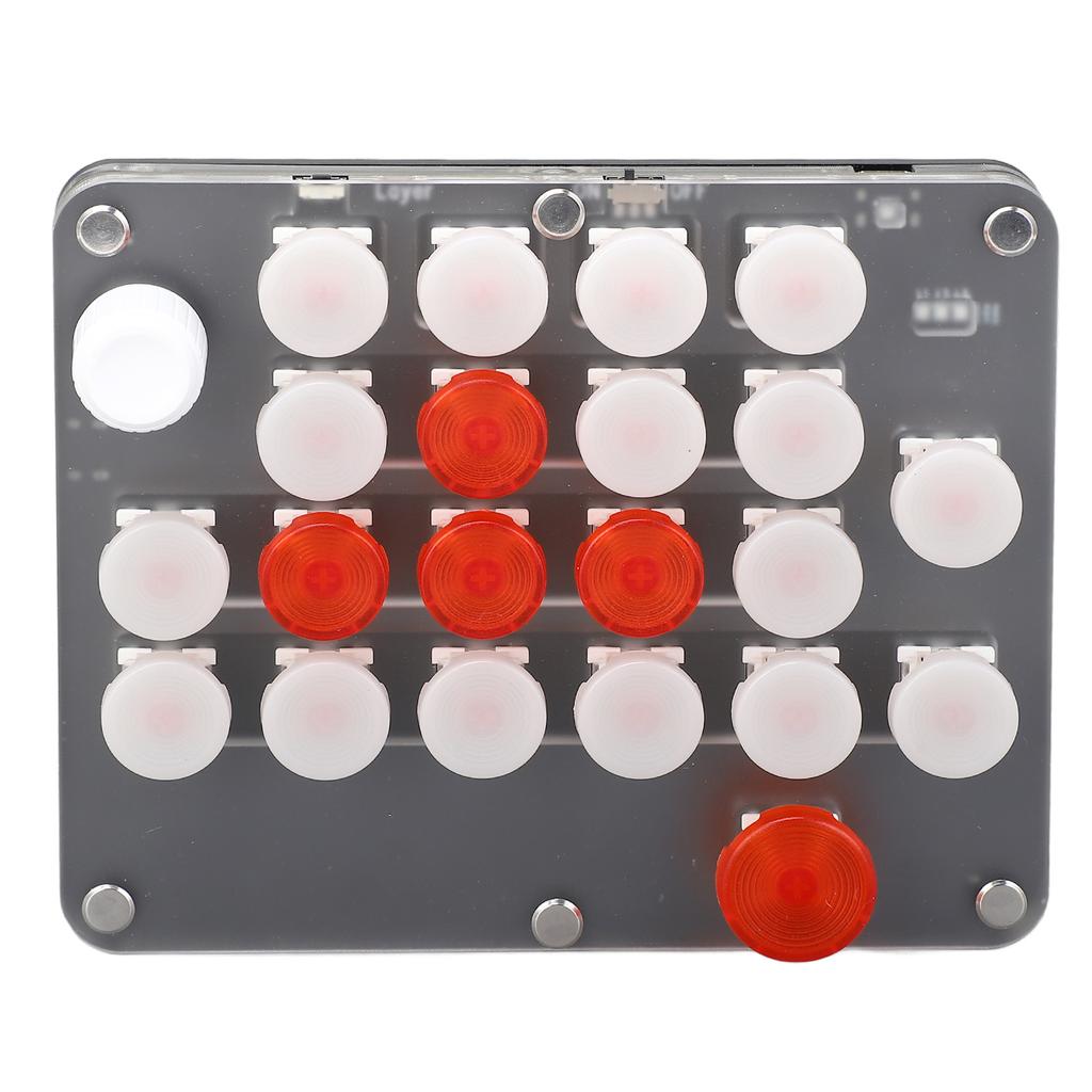 Программируемая клавиатура с 21 клавишей и ручкой Red Axis USB C BT соединением для управления одной рукой макросами механическая