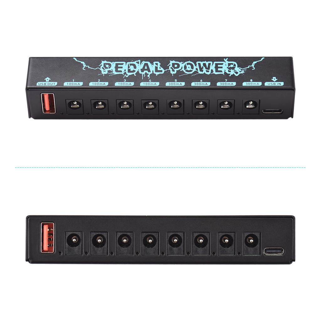 Guitar Pedal Power Guitar Effector Power Supply 8 Isolated DC Output Isolated Power USB IN 5V 2.1A