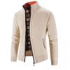 Mens Thick Warm Knit Cardigan Sweater Slim Fit Long Sleeve Winter Casual Jacket Cotton Blend