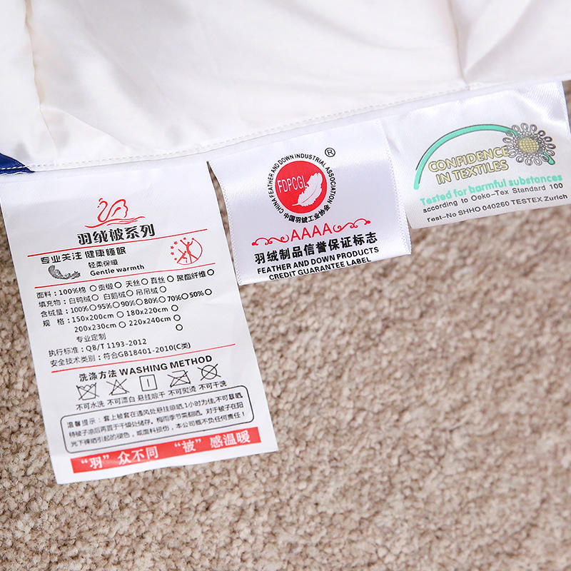 4kg Heavy White Goose Down Duvet Insert 3D Baffle Box Cotton Shell Thickened Winter Comforter Warm Bedding