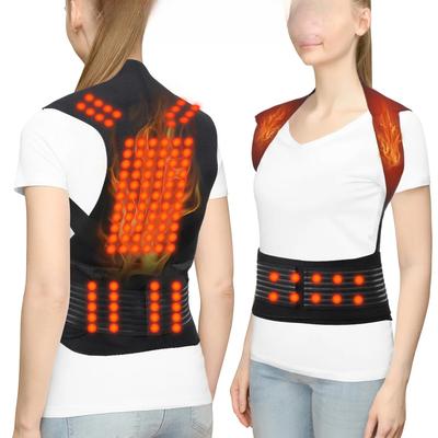 Турмалин 111 шт. Магниты Жилет с подогревом Корректор осанки Поясничный бандаж Самонагревающийся поясничный валик Корсет для поддержки спины Облегчение боли