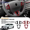 Для Renault Fluence Megane 3 RS Scenic 2009 2010 2011 2012 2013 2014 2015 Наклейка из настоящего мягкого углеволокна Отделка рулевого колеса автомобиля