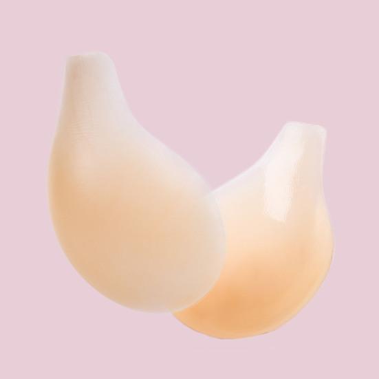 1 Pair Adhesive Chest Patches Silicone Invisible Anti-slip Reusable Natural Lift Fit Push-Up Bra Backless Strapless Outfits Soft Nipple Covers