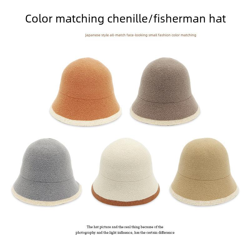 Fashionable Bucket Hat For Winter With Plush Acrylic For Sun Protection For Unisex Wear