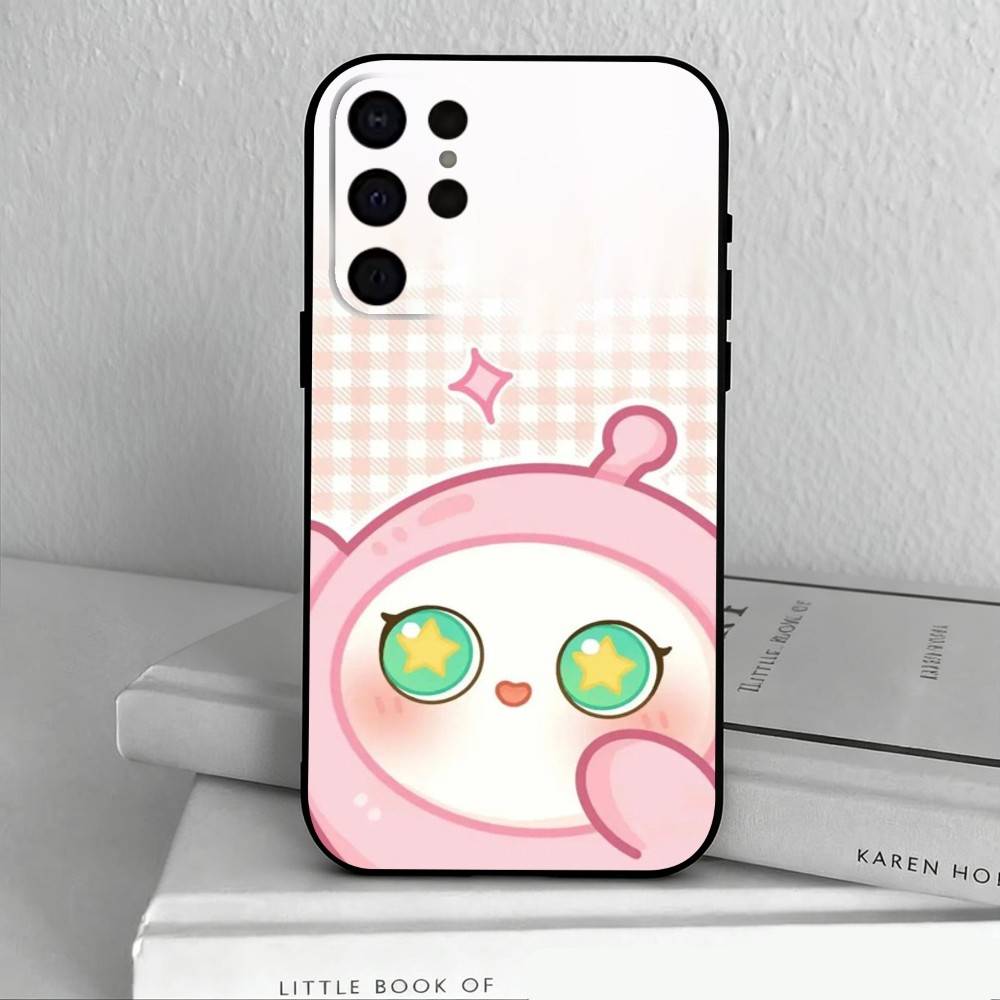Милый Чехол Для Телефона E-Eggy P-Party Для Samsung S25,S24,S21,S22,S23,S30,Ultra,S20,Plus,Другие Мягкий Черный Чехол