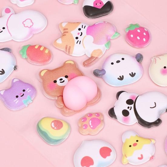 3D Пухлая Наклейка Мультяшный Кролик Медведь Панда Сделай Сам Чехол для Телефона Блокнот Скрапбукинг Декоративный Лист Наклеек Дошкольный Учитель Мальчик Девочка Награды Подарок