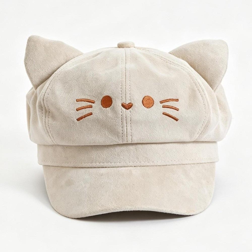 Warm Beret Hat Autumn Winter Newspaper Hat Casual Painter Cap Daily Wear