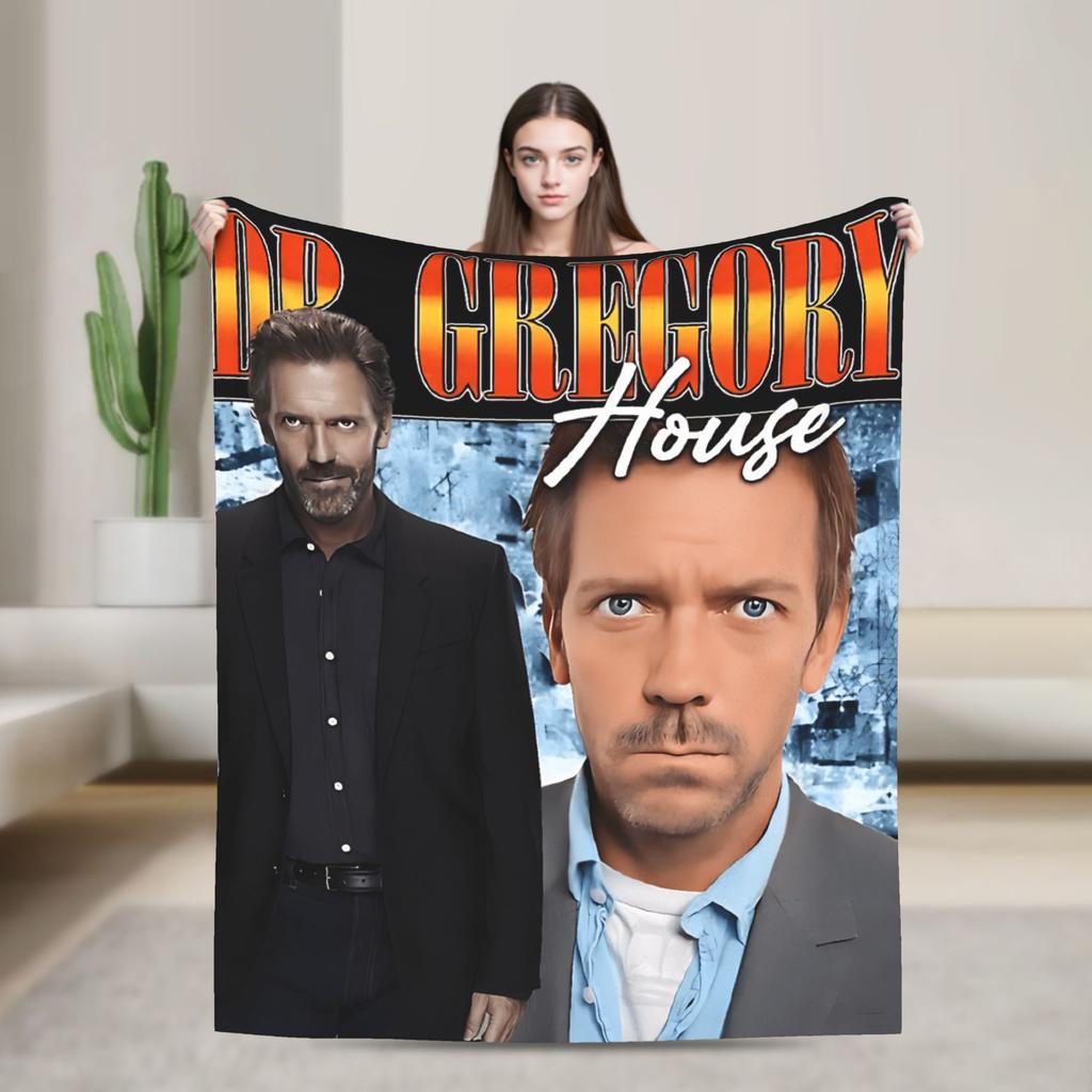 Dr Gregory House Blanket Decorative Flannel Throw Blanket For Couch Chair Super Warm ized Quality Bedspread