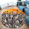 Naruto Characters Round Area Rug Carpet Rug For Living Room Bedroom Sofa Playroom Decor Nonslip Floor Mat