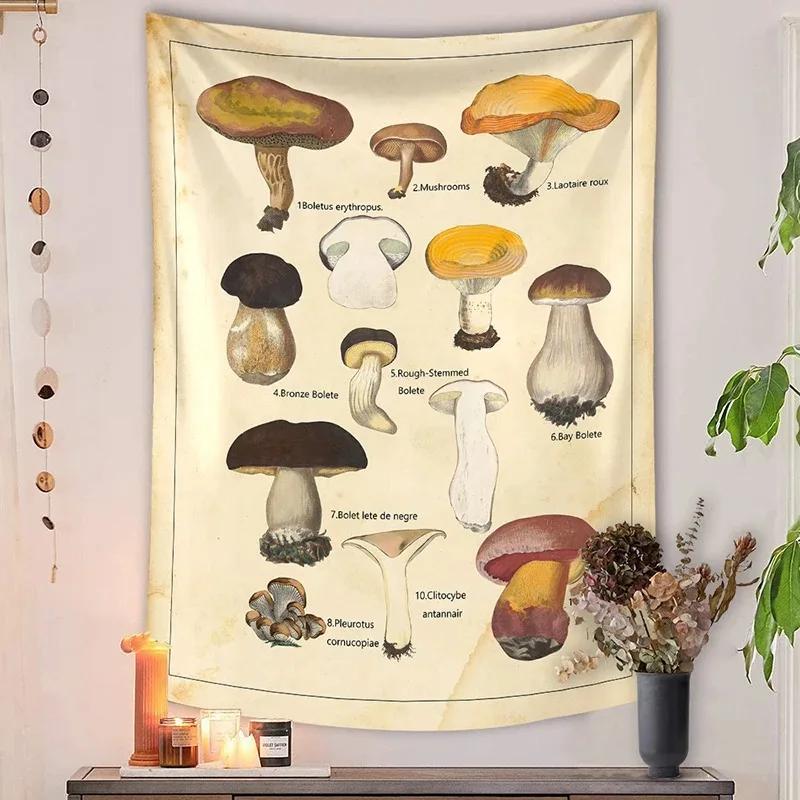 Home Wall Decoration Tapestry Mushroom Pattern Hanging Cloth Office Living Room Tapestry