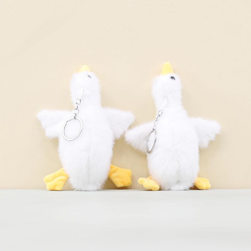 Плюшевая белая гусыня, подвесная игрушка с набивкой из ПП хлопка, для украшения детского рюкзака