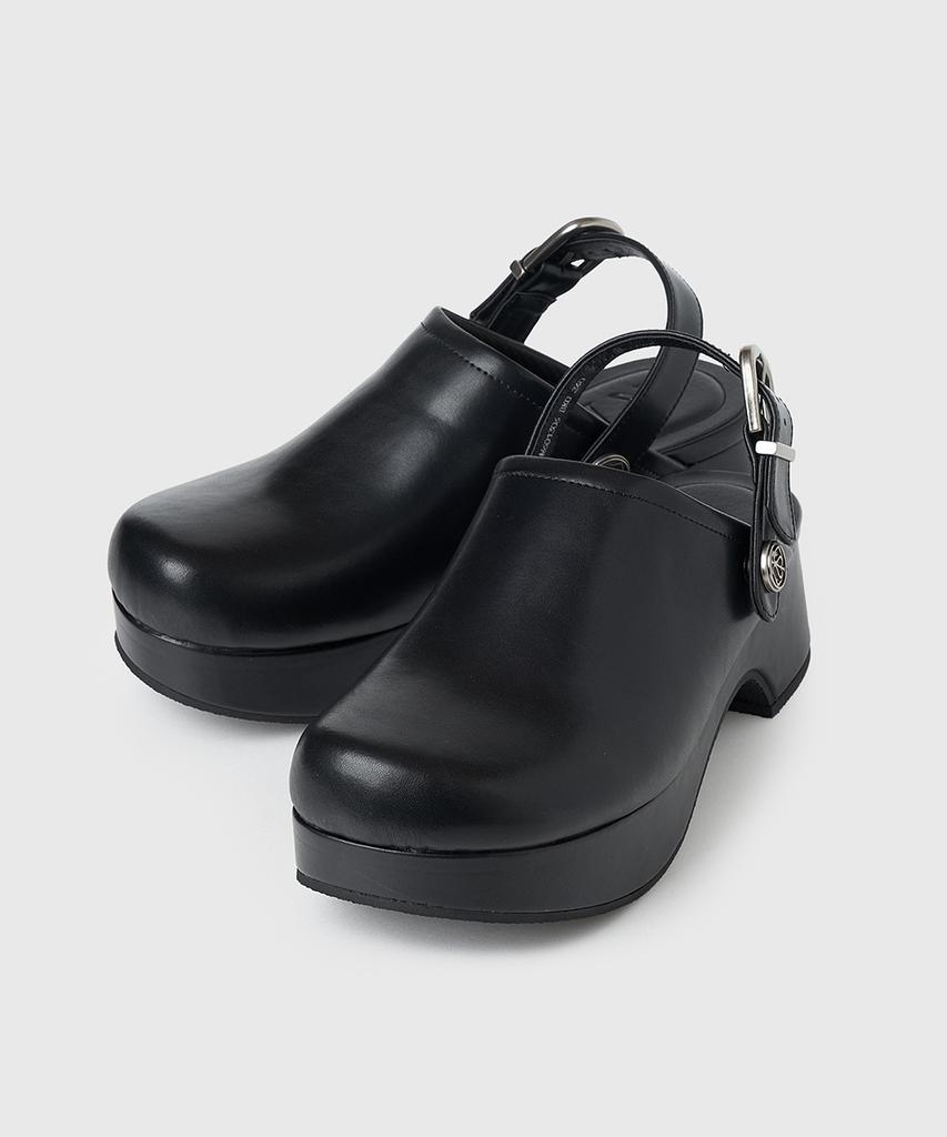 Клоги Kissa Roundy Buckle Черные M601306