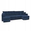 Bonito BIG Corner Sofa Bed with Sleeping Function Family Meble Corduroy Navy Blue