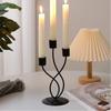 Iron Desk Candle Ornament Stable Base Candle Holder Simple Candlestick Crafts  For Dining Room