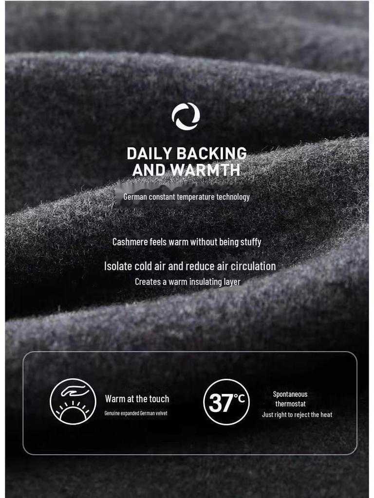 Мужские теплые брюки из немецкого бархата с высокой талией и самонагревающимся графеном для холодной погоды