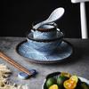 Japanese Style Ceramic Rice Bowl Ramen Bowl Salad Noodle Soup Bowl Restaurant Steak Plate Kitchen Tableware Home Decoration