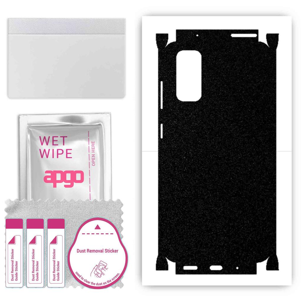 apgo Protective Skin Sticker for the Back+sides Compatible with Samsung Galaxy S20 Ultra 5G, Full Wrap Film, Foil, Vinyl - Pattern Matte Black